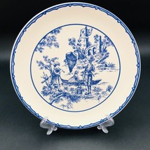 Waverly Blue Toile Charmed Life 9.5 inch Dinner Plate Victorian Boating ... - £7.86 GBP