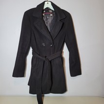 Body Central Womens Peacoat Medium Black Button Front and Tie - $15.04