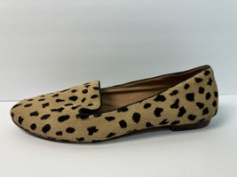 Madewell Teddy Loafer Calf Hair Truffle Cheetah Animal Print Slip On Sho... - $28.49