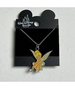 Walt Disney World Tinkerbell Sparkly Fashion Jewelry 2 Sided Necklace Pe... - $15.15