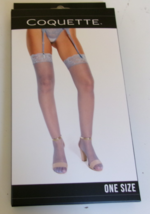 1 pair Coquette fishnet thigh high stockings One Size Fits Most Blue Sty... - $13.81