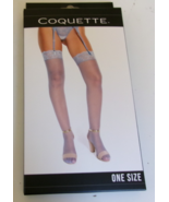 1 pair Coquette fishnet thigh high stockings One Size Fits Most Blue Sty... - $253.69 MXN