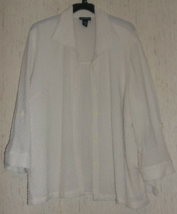 New Womens Maggie Barnes Ivory Stretchy Layered Look Blouse W/ Pockets Size 3XWP - £25.52 GBP