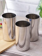 Stainless Steel Long Glass 450 ml, 6 PCs Water Milk Tea Lassi Glass Tumbler Set - £31.18 GBP