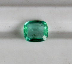 Natural Emerald Cushion Cut 7X7mm 1.13 Ct Loose Gemstone Designing Ring Pendant - £226.35 GBP