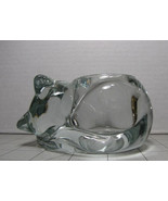 Sleepy Cat Crystal Glass Candle Holder - £11.42 GBP