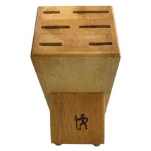 J.A. Henckels Knife Block 6 Slot Natural Wood Model 931 Kitchen Storage 8&quot; - £17.61 GBP