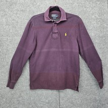 Vintage Raplh Lauren Shirt Custom Fit Fleece Lined Polo Long Sleeve Yell... - $25.23