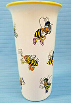 Teleflora Busy Bees  Flower Vase Container Teacher Secretary Gift White Yellow - £21.57 GBP