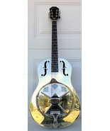 Ephiphone Dobro Hound Dog M-14 Metalbody Nickel Resonator Guitar + CASE & SLIDE - $950.73 CAD