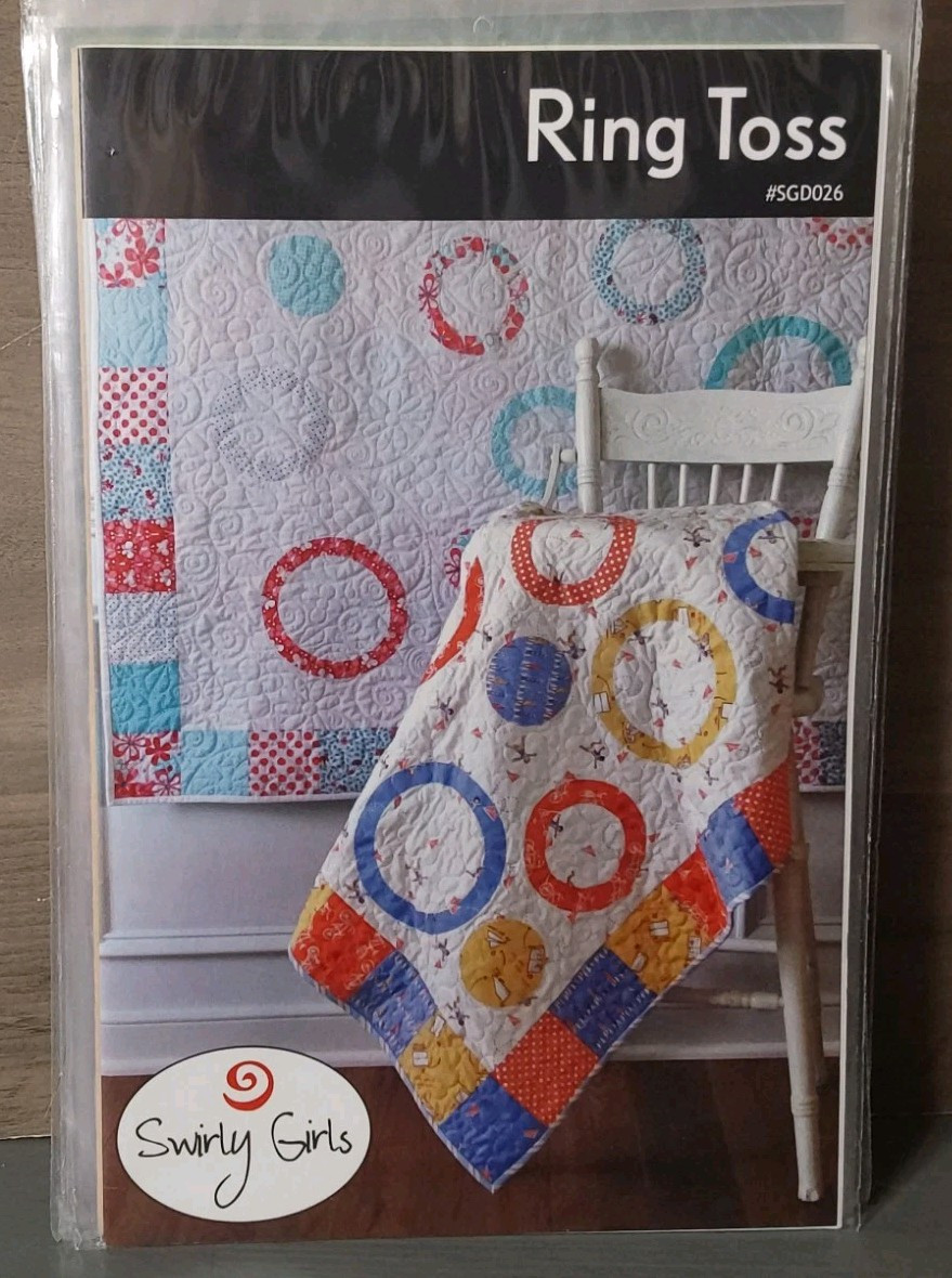Ring Toss Swirly Girls Quilt Pattern Uses Creative Grids Circle Savvy Ruler - $9.55