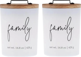 BHG 14.8oz Scented Candle, White Jar, 2-pack [Family - Chestnut and Mere... - £28.00 GBP