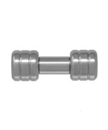 6.3mm (1/4&quot;) gauge Grooved Liberty Bell 316L stainless steel barbell - £18.02 GBP