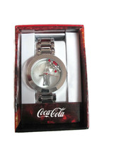 Coca-Cola Accutime Floating Crystal Contour Bottle Watch 38 mm  Silver-tone - £7.58 GBP