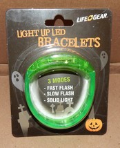 Halloween Life Gear Light Up LED Bracelet Green 3 Modes Be Seen At Night... - $4.49