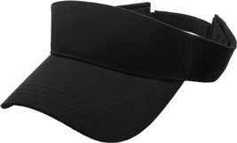 BLACK Sun Visor Plain Hat Sports Cap Golf Tennis New Adjustable Men Women - $17.99