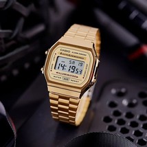 Casio Ladies Digital Gold Tone Stop Watch, LA670WGA-9D Chronograph Sport Watch - £51.53 GBP