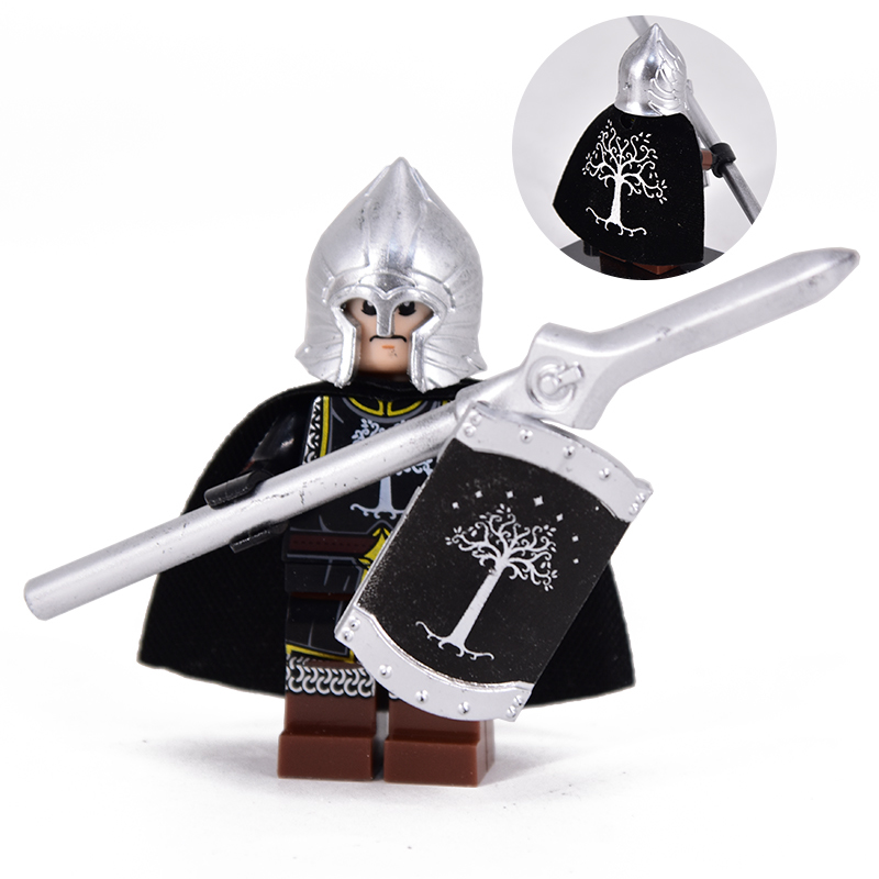 1pcs LOTR Gondor Light Spear Warrior Custom Minifigure Building Blocks - $3.68