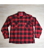 Vintage Pendleton Wool Red Plaid Loop Collar Shirt Made in USA Plaid Siz... - €77,28 EUR