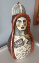 Sculpture Blessed Mother Handmade Brazilian Art Ceramics with rich detai... - £208.81 GBP