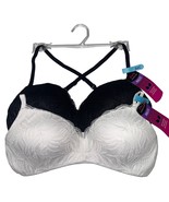 Maidenform Bra Wirefree Lace Overlay Convertible Lift Contour Padded P00458 - £28.92 GBP
