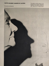 1956 Esquire Photograph YVETTE GUILBERT Shadow of Lautrec Erwin Blumenfeld - £8.46 GBP