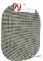 Waffle Weave PVC Vinyl Placemats Set of 4 Indoor Outdoor Oval Gray Beach Summer - £15.52 GBP