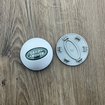 4 Piece 62mm Land Rover Wheel Center Cap Silver Green emblem Hub caps - $17.99