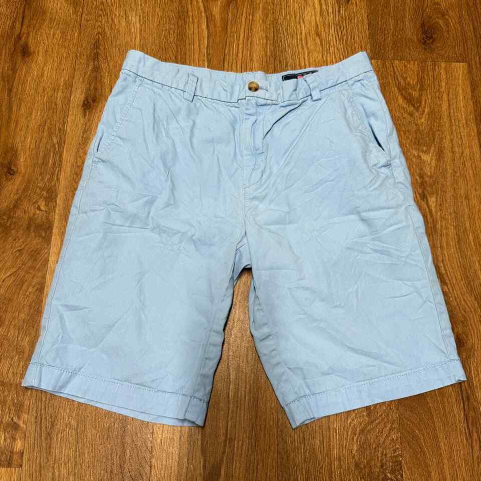 Primary image for Vineyard Vines Boys Light Baby Blue Preppy Casual Chino Cotton Shorts Size 14