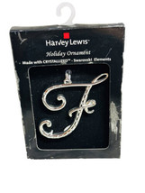 Harvey Lewis holiday ornament crystallized Swarovski Elements letter “F” - $56.31