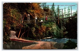 Swinging Bridge Santa Cruz CA California DB Postcard W5 - £3.59 GBP