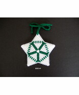 Plastic Canvas Star Tree Ornament - Handcrafted Holiday Ornament - Gift ... - £7.84 GBP