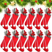 Shinymoon 12 Pcs 7" Faux Fur Christmas Stockings Red Small Furry Xmas Decor - $115.73 MXN Shinymoon 12 Pcs 7" Faux Fur Christmas Stockings Red Small Furry Xmas Decor - $115.73 MXN
