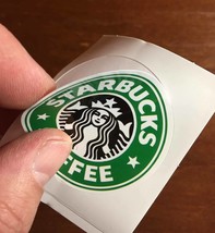 Starbucks Coffee Plastic PVC Vinyl Stickers decal for cups mug 2&quot; Round ... - £7.89 GBP