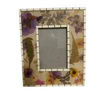 Picture Photo Frame Dried Flowers Paper Butterflies Resin Farmhouse Cottagecore - £11.77 GBP