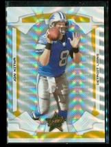 2008 Leaf Rookies &amp; Stars Jon Kitna 24/49 Gold #31 Detroit Lions Mirror Football - $12.86