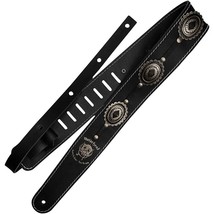 RICHTER Motorhead Artist Series 1565 Guitar Strap Black/Old Silver 2.36 in. - £71.55 GBP