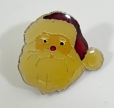 Santa Claus Saint Nick Christmas Gold Tone Vintage Lapel Pin Hat Pin - $9.89