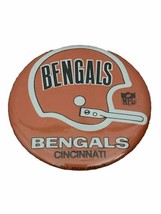 Vintage 70s Cincinnati Bengals Button Pin NFL Button Logo 3.5&quot; Wide Wino... - £7.90 GBP