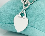 Tiffany &amp; Co Heart Tag Charm Bracelet in Sterling Silver Blank Classic V... - £215.69 GBP+