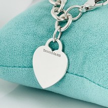 Tiffany & Co Heart Tag Charm Bracelet in Sterling Silver Blank Classic Version - $249.00+