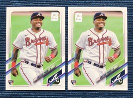 Cristian Pache 2021 Topps Rookie Card 70th Foil Error &amp; Corrected RC 187 Rare 2U - $19.30