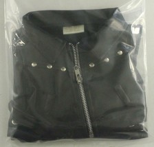 Dan Dee Buttery Soft Dress Me Teddy Bear Outfit Black Leather Biker Jacket - £16.39 GBP