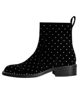 Zadig &amp; Voltaire Empress Studded Suede Ankle BootsBlack Booties$698, Sz ... - €292,46 EUR