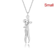 New S925 Sterling silver Couple hugging pendant necklace necklace for wo... - £41.12 GBP