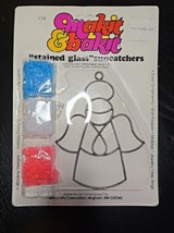 Vintage Quincrafts Angel  Makit &amp; Bakit Stained Glass Suncatchers Crafting Kit - £12.68 GBP