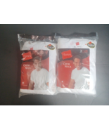 MENS CREW NECK TAGLESS WHITE T SHIRTS 3 PK Mens Large. 2 Packs 6 Shirts - £15.88 GBP