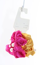 A New Day Satin and Pearl Hair Twister Set 2pc Pink/Yellow - £3.88 GBP