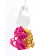 A New Day Satin and Pearl Hair Twister Set 2pc Pink/Yellow - £3.88 GBP