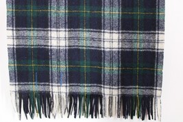 Vtg Pendleton Green Blue Plaid Check 100% Wool Rectangle Scarf Fringe US... - £16.46 GBP